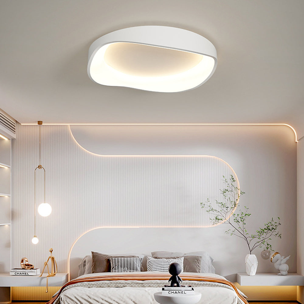 Arisha Modern Wave Flush Mount Ceiling Light - Neutral Decor