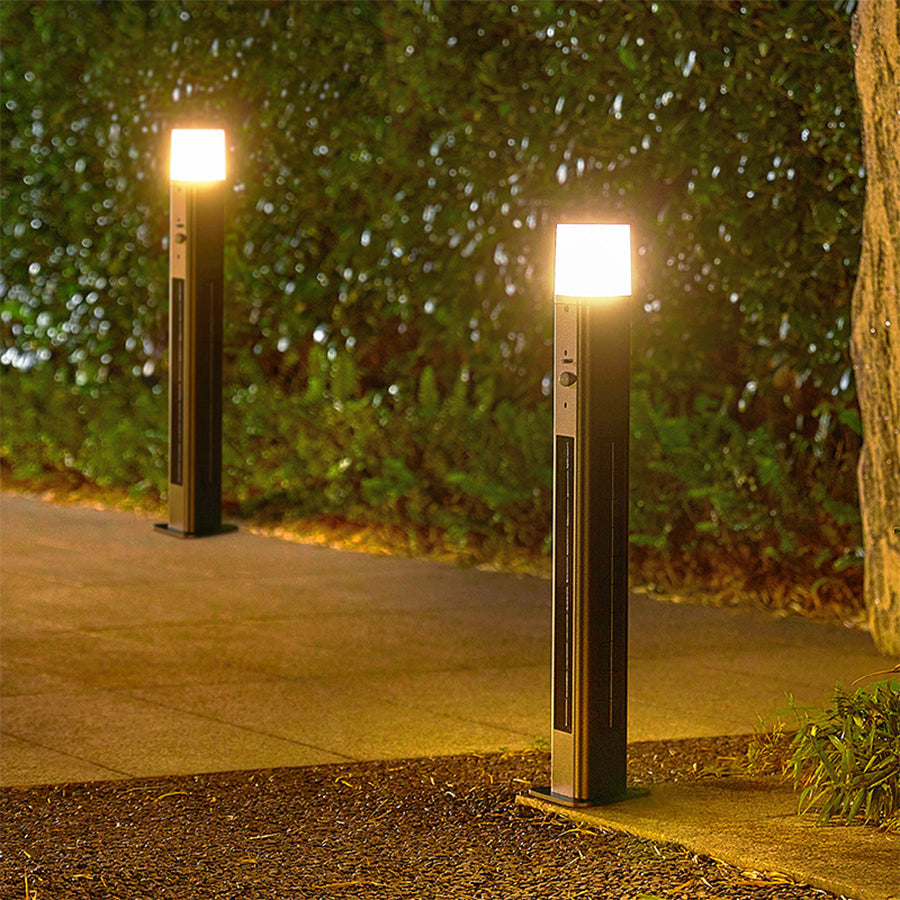 Seaan Sensor Torchiere Outdoor Floor Lamp