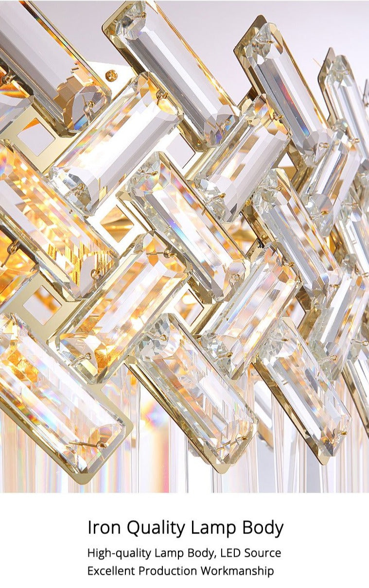 Kristy Luxury Gold Chandelier, Crystal & Metal - Neutral Decor