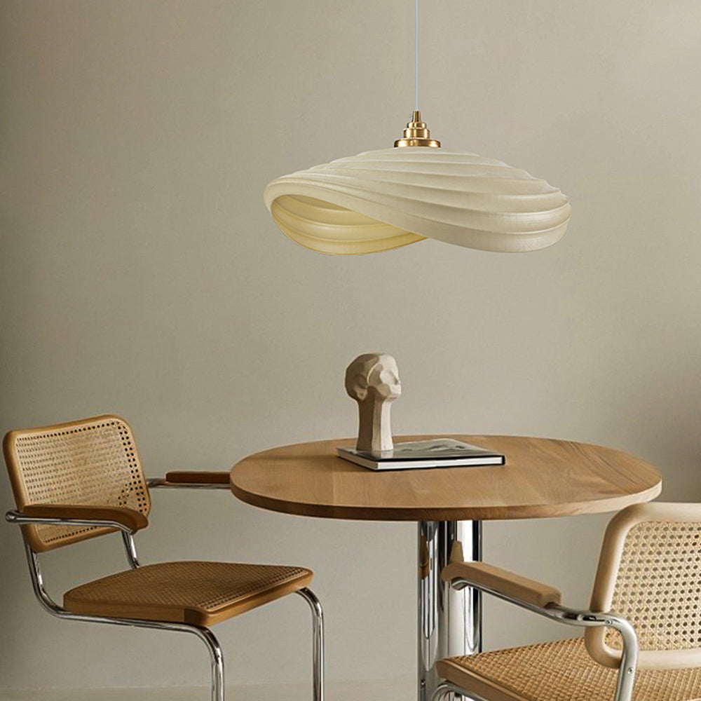 Ritta Wabi-Sabi Minimalisme Ripple Pendant Light, Resin&Metal - Neutral Decor