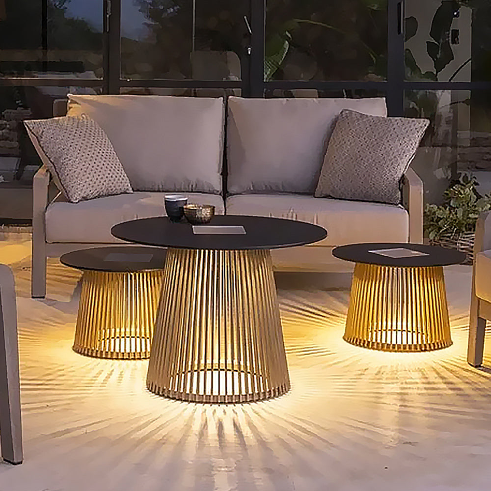 Ray Table Metal Rechargeable/Solar Metal&Acrylic Outdoor Floor Lamp - Neutral Decor