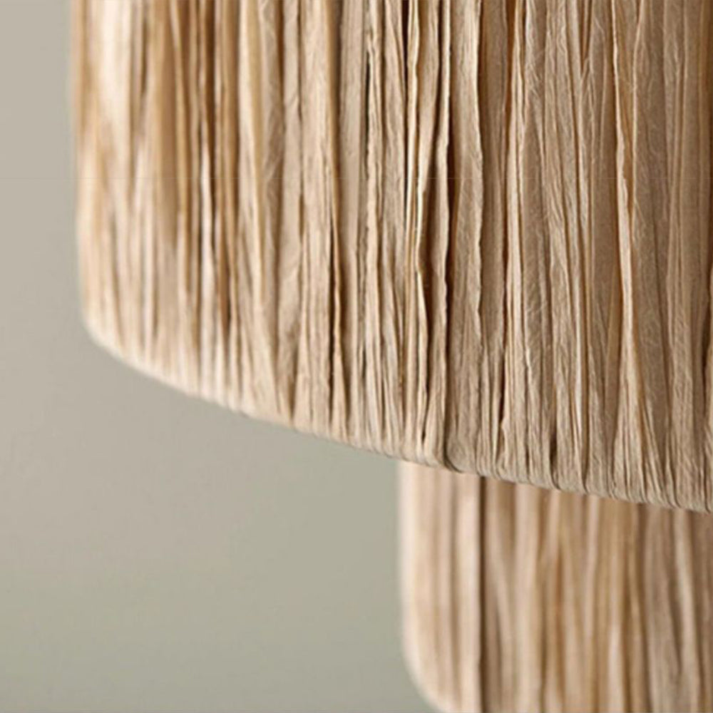Muto Rustic Boho Rattan Pendant Light, 3 Style - Neutral Decor