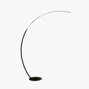 Mira Modern Arc LED Floor Lamp, Black/White, Metal/Silicon - Neutral Decor