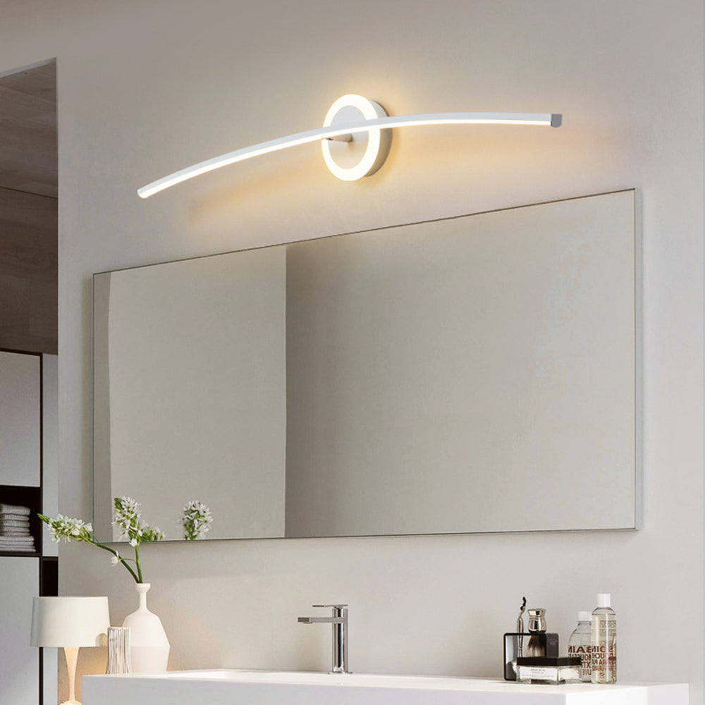 Arisha Modern Linear Metal Wall Lamp, White - Neutral Decor