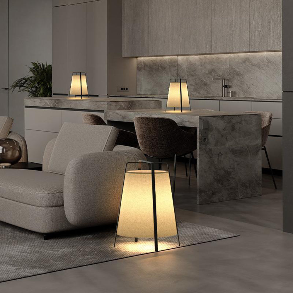 Ritta Modern Minimalist Fabric Floor Lamp, S/L - Neutral Decor