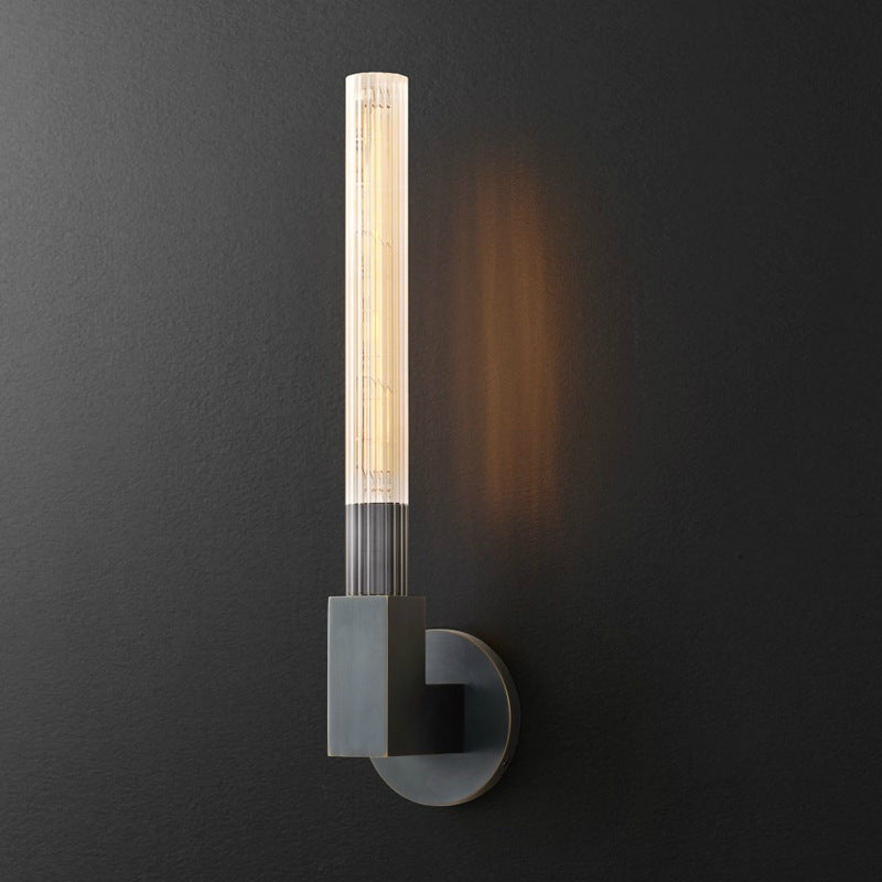 Kristy Indoor Wall Lamp Glass Brass Mid-century Restaurant Bedroom - Neutral Decor