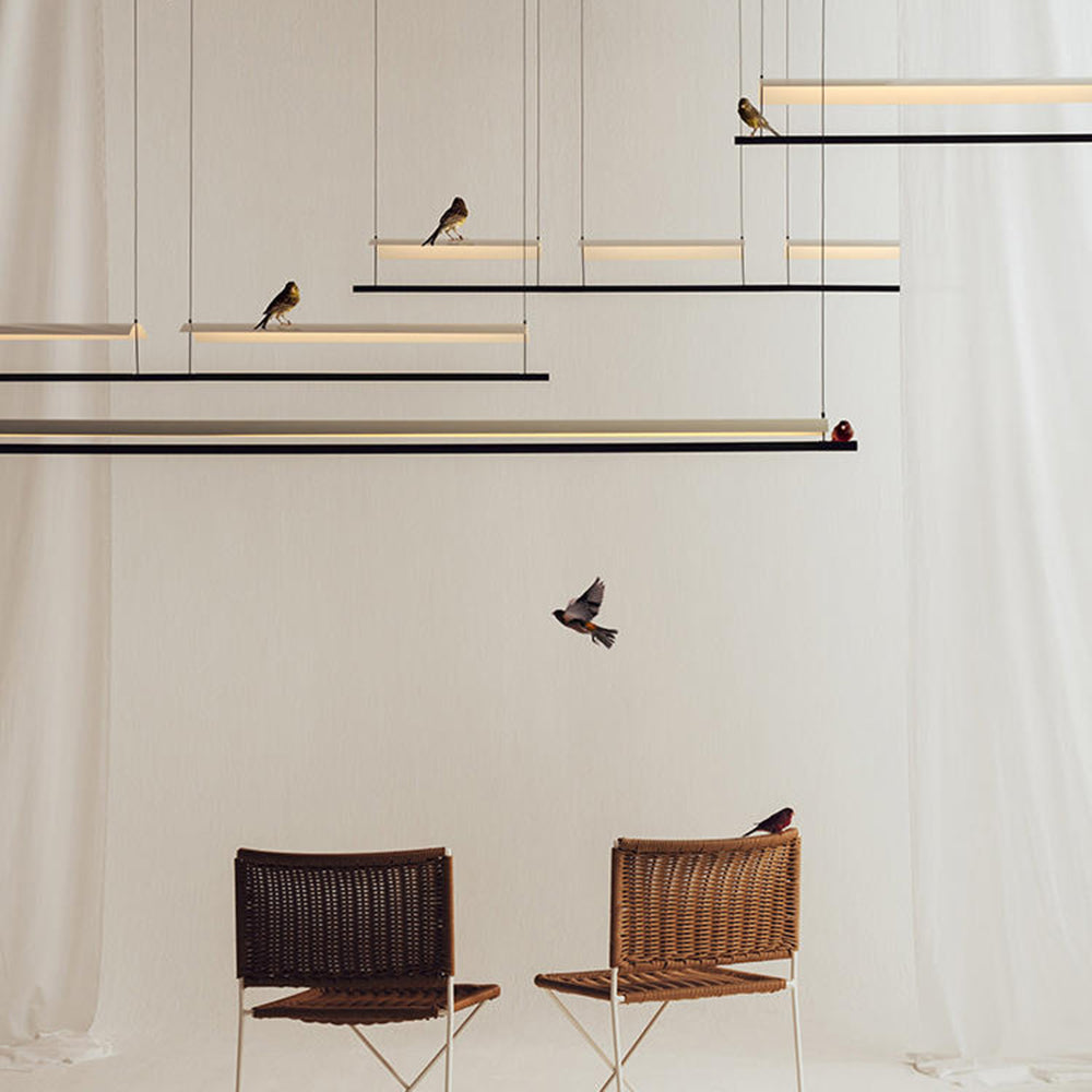Arisha Minimalist Linear Metal Pendant Light - Neutral Decor