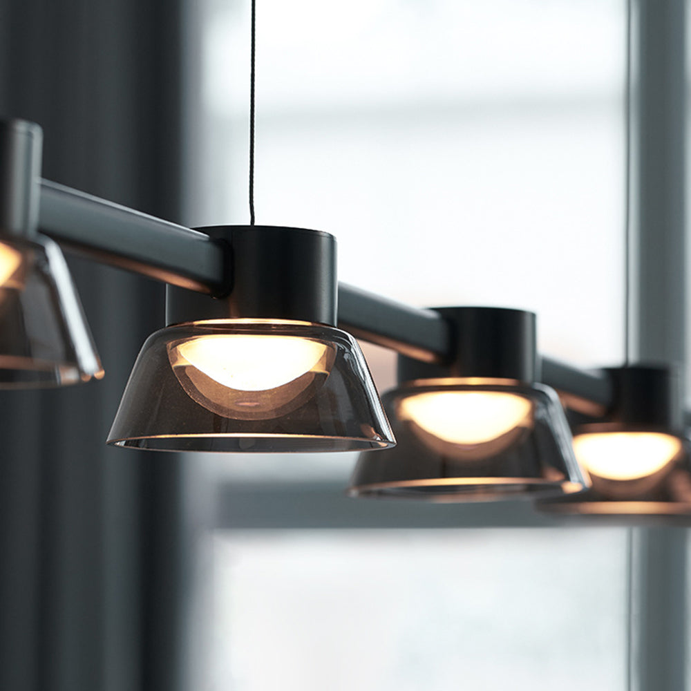 Arisha Modern Linear Metal Pendant Light,Black - Neutral Decor