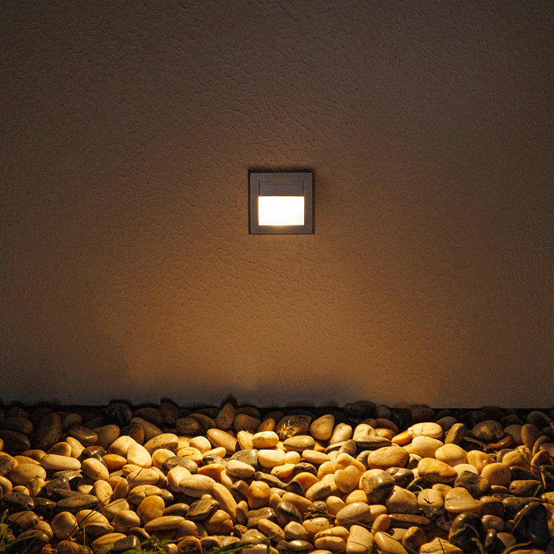 Morga Square Recessed Outdoor Step Lights