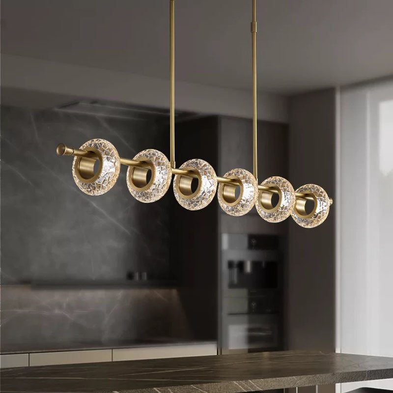 Kristy Modern Luxury metal/Glass Pendant Light, Gold - Neutral Decor