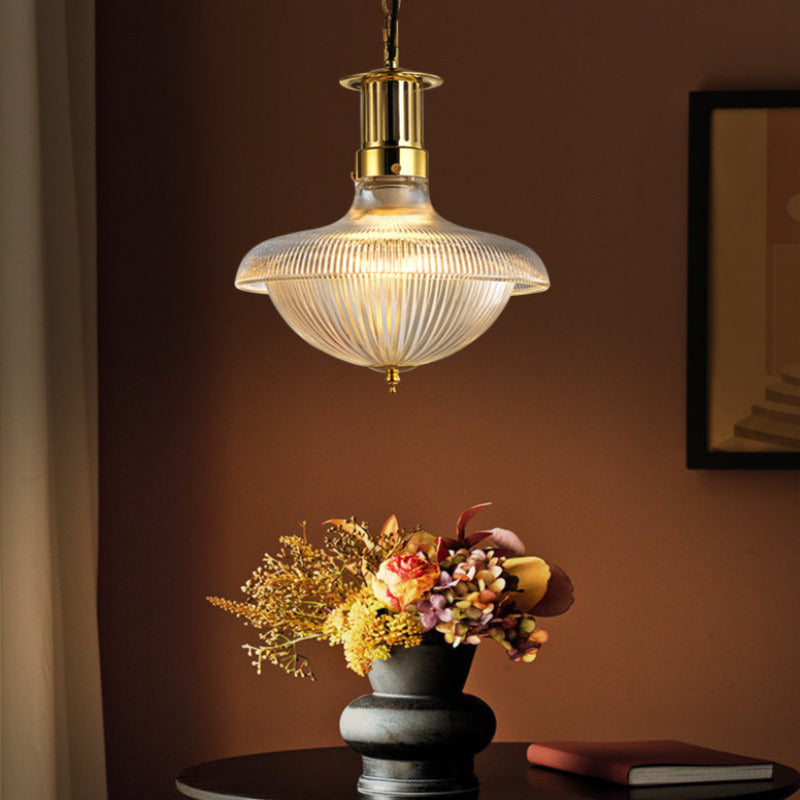 Silva Vintage Industrial LED Pendant Light Glass Bedroom Kitchen - Neutral Decor
