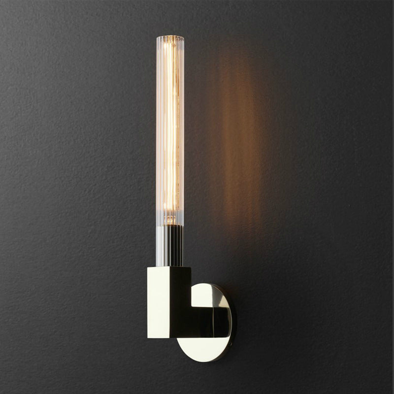 Kristy Indoor Wall Lamp Glass Brass Mid-century Restaurant Bedroom - Neutral Decor