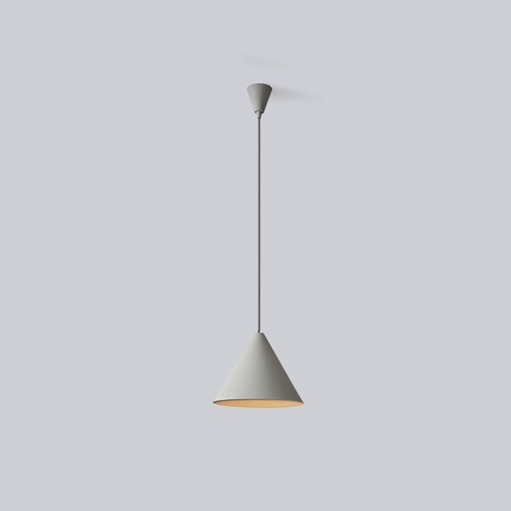 Arisha Minimalist Cone Metal Pendant Light, Grey - Neutral Decor