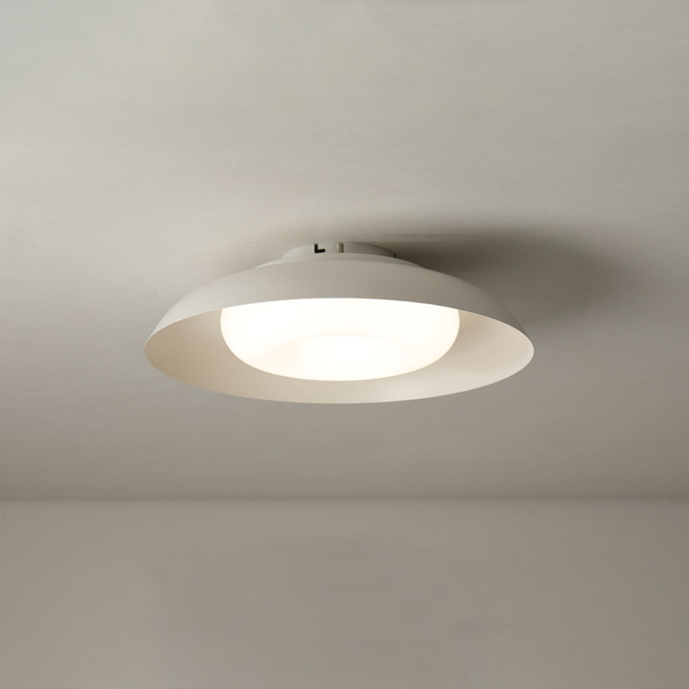 Arisha Nordic Bowl Acrylic Flush Mount Ceiling Light, White - Neutral Decor