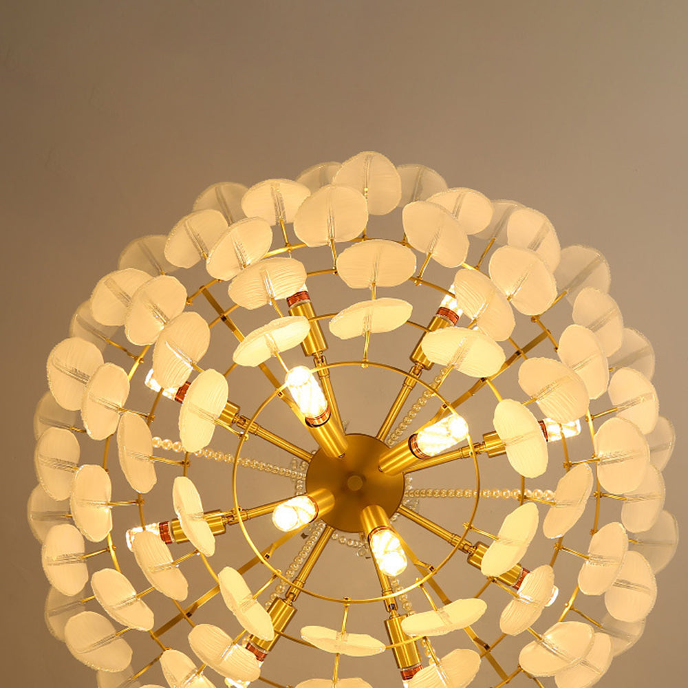 Kristy Elegant Pearl/Glass/Metal Chandelier, White - Neutral Decor