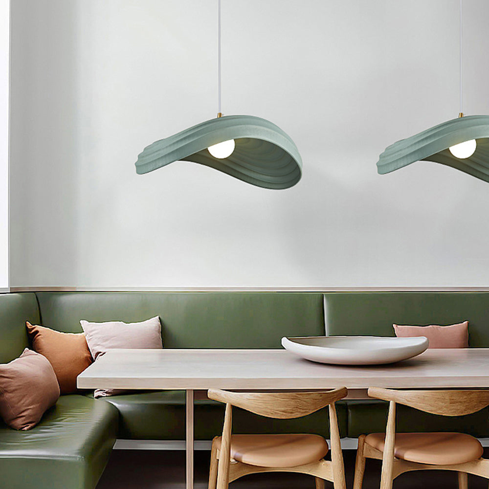 Ritta Wabi-Sabi Minimalisme Ripple Pendant Light, Resin&Metal - Neutral Decor