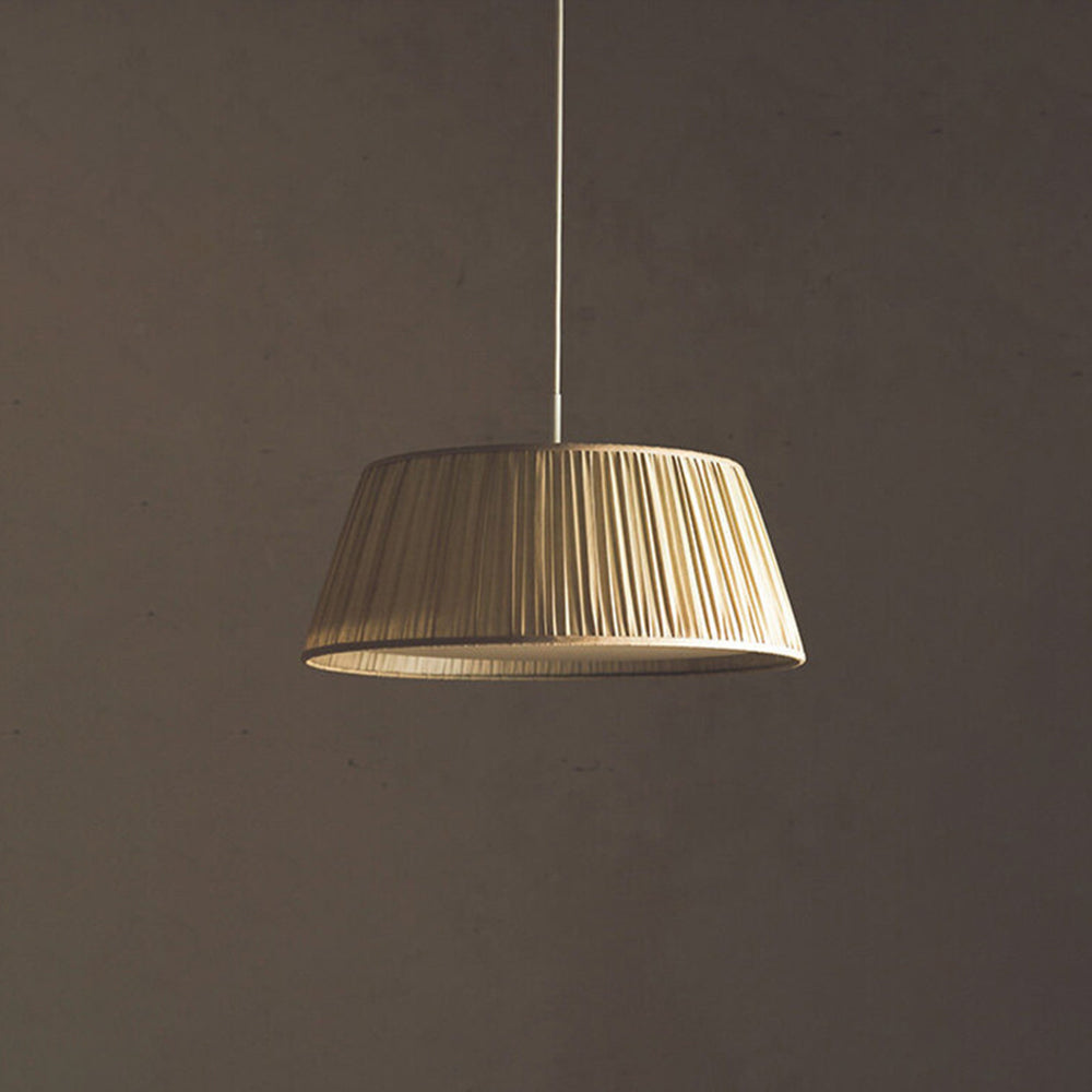 Ritta Pleated Pendant Light Wabi Sabi, Metal/Fabric, Living Room - Neutral Decor