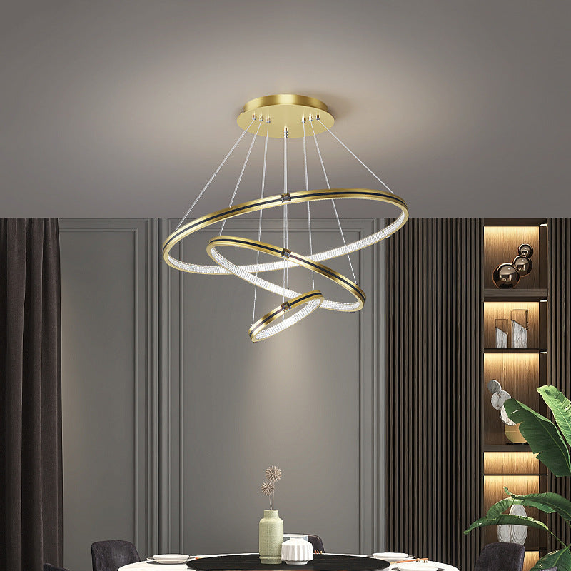 Arisha LED Rings Adjustable Pendant Light For Living Room &Dining Room - Neutral Decor