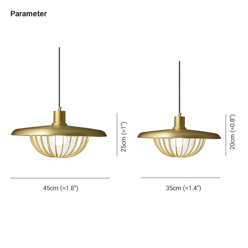 Arisha Modern Nordic Dome Pendant Light, Gold/Brown/Grey/Brown/Wood - Neutral Decor