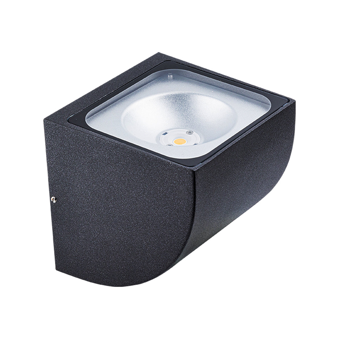 Harlan Industrial Minimalist Glass Outdoor Wall Light