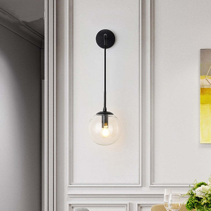 Valentina Glass Ball Nordic LED Wall Reading Lamp Single Head - Neutral Decor