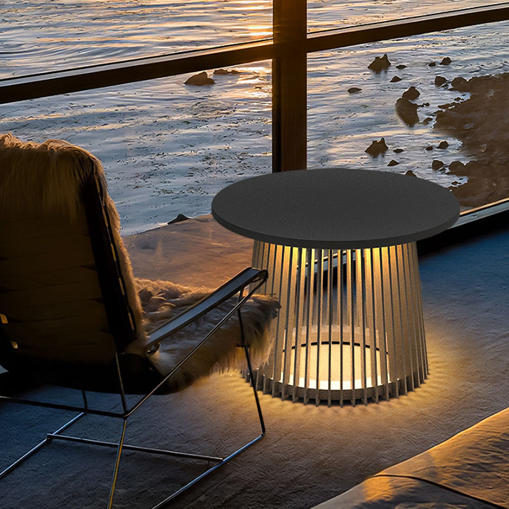 Ray Table Metal Rechargeable/Solar Metal&Acrylic Outdoor Floor Lamp - Neutral Decor