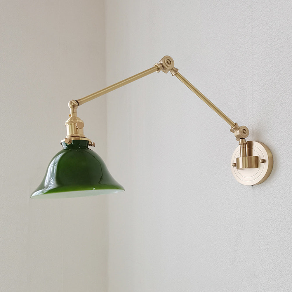 Tiffany Vintage Foldable Wall Lamp, Green/White - Neutral Decor