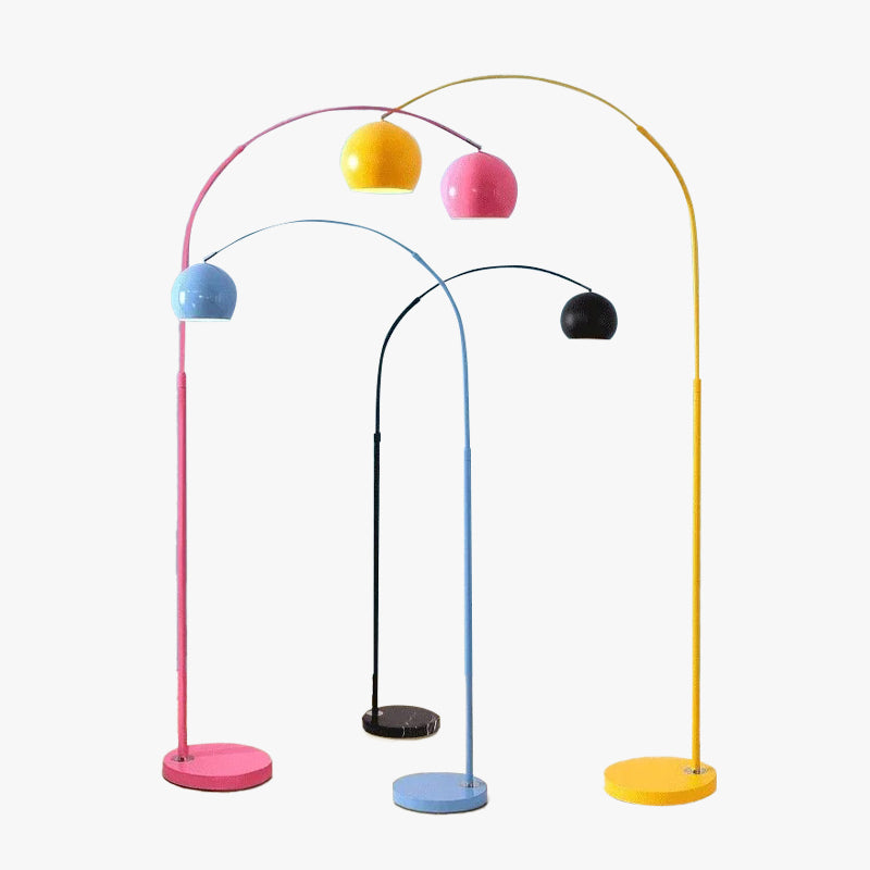 Mira Macaron Modern Fishing Arc Floor Lamp - Neutral Decor