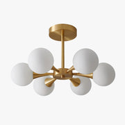 Valentina Contemporary Flush Mount Ceiling Light, Glass Bubble - Neutral Decor
