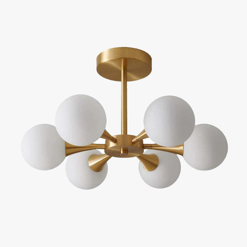 Valentina Contemporary Flush Mount Ceiling Light, Glass Bubble - Neutral Decor
