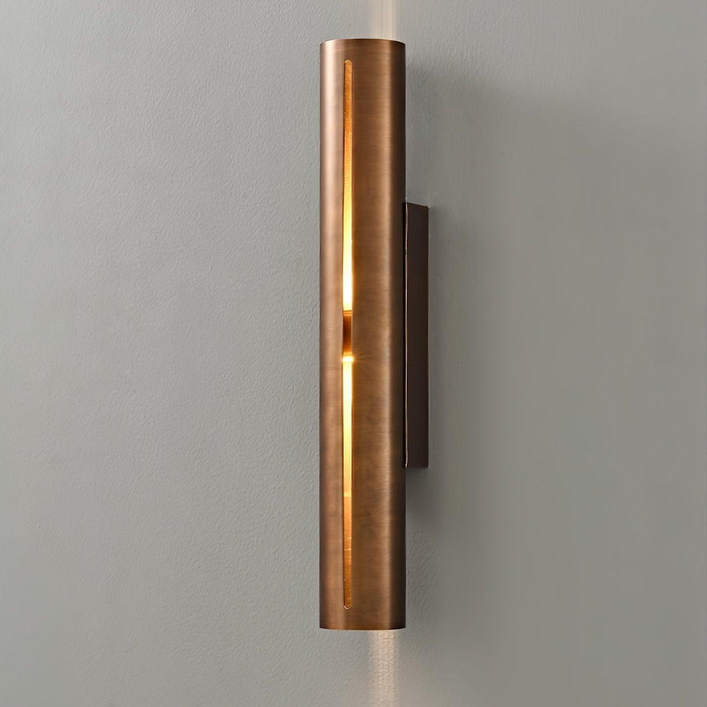 Avsilara Modern Minimalist Cylinder Brass Wall Light-Neutral Decor