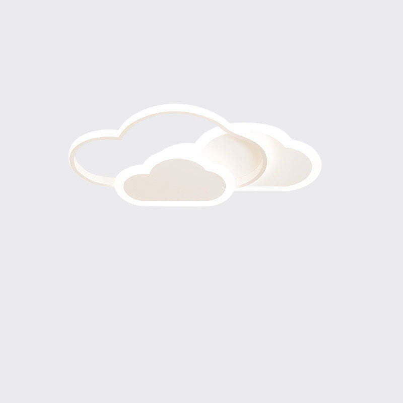 Arisha Modern Ceiling Light Hollow, Cloud Shape, White/Pink - Neutral Decor