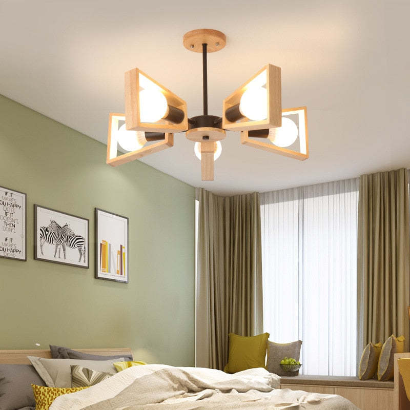 Muto Modern Nordic Rotatale Pendant Light, Wood, 3 Style - Neutral Decor