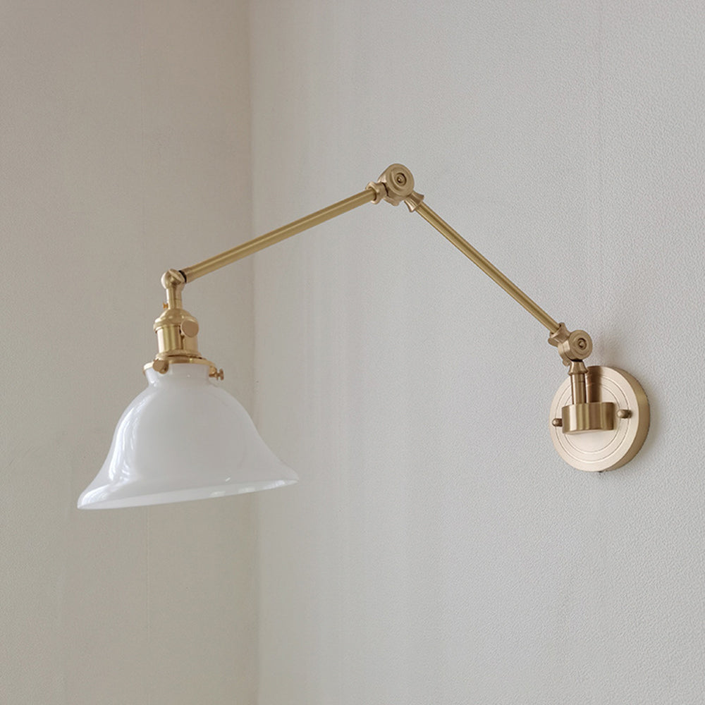 Tiffany Vintage Foldable Wall Lamp, Green/White - Neutral Decor
