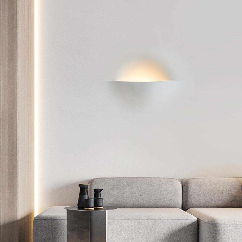 Aria Modern Recessed Metal/Plaster LED Wall Lamp, White - Neutral Decor