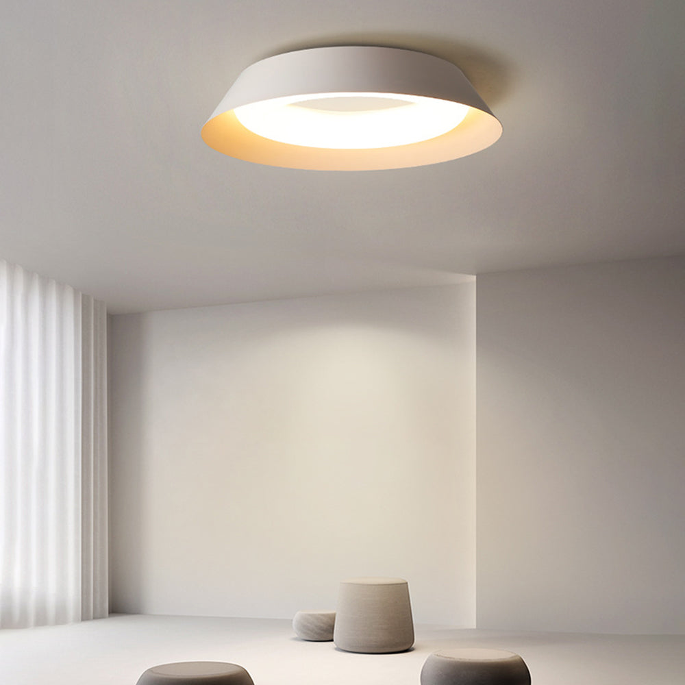 Arisha Nordic Bowl Metal/Acrylic Flush Mount Ceiling Light, White - Neutral Decor