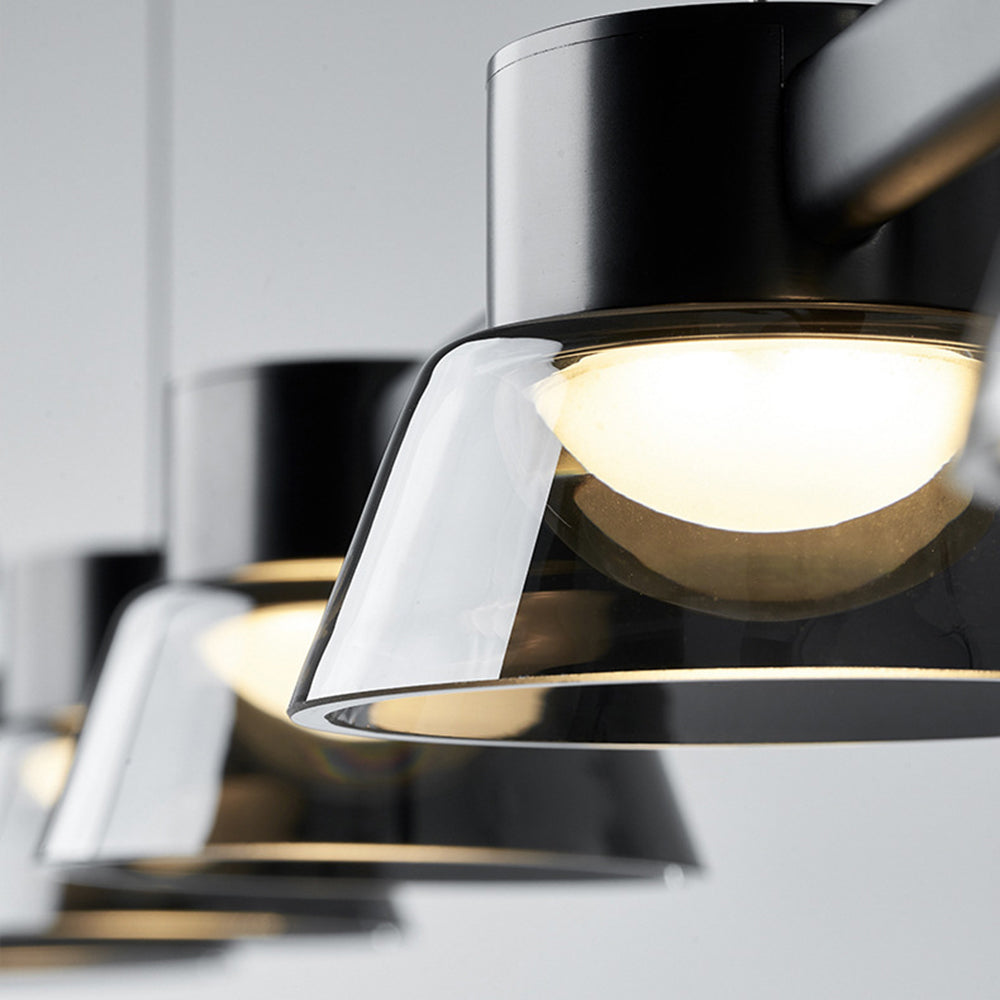 Arisha Modern Linear Metal Pendant Light,Black - Neutral Decor