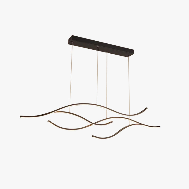 Arisha Pendant Light, Multi-Curved, Black/Gold - Neutral Decor