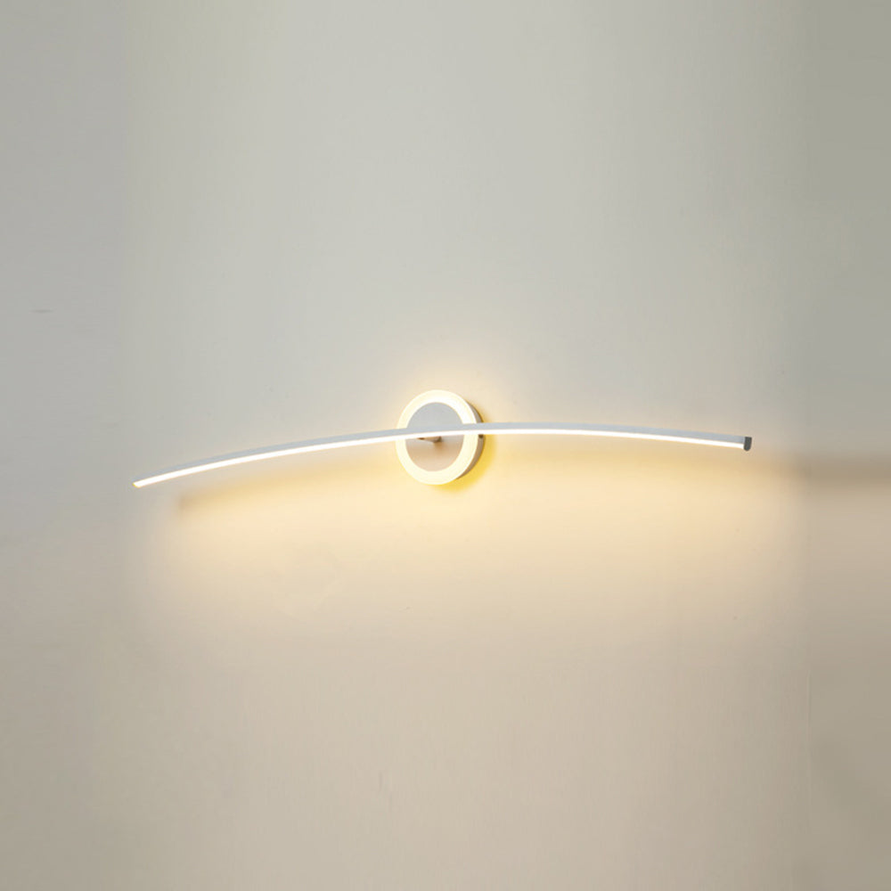 Arisha Modern Linear Metal Wall Lamp, White - Neutral Decor