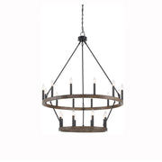 Silva Modern Industrial LED Chandelier Black Metal Living Room - Neutral Decor
