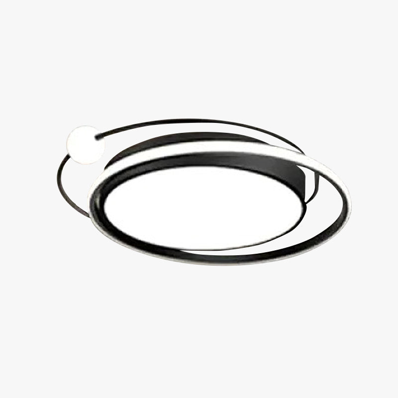 Arisha Modern Multi Orbit Flush Mount Ceiling Light, Black/Gold - Neutral Decor