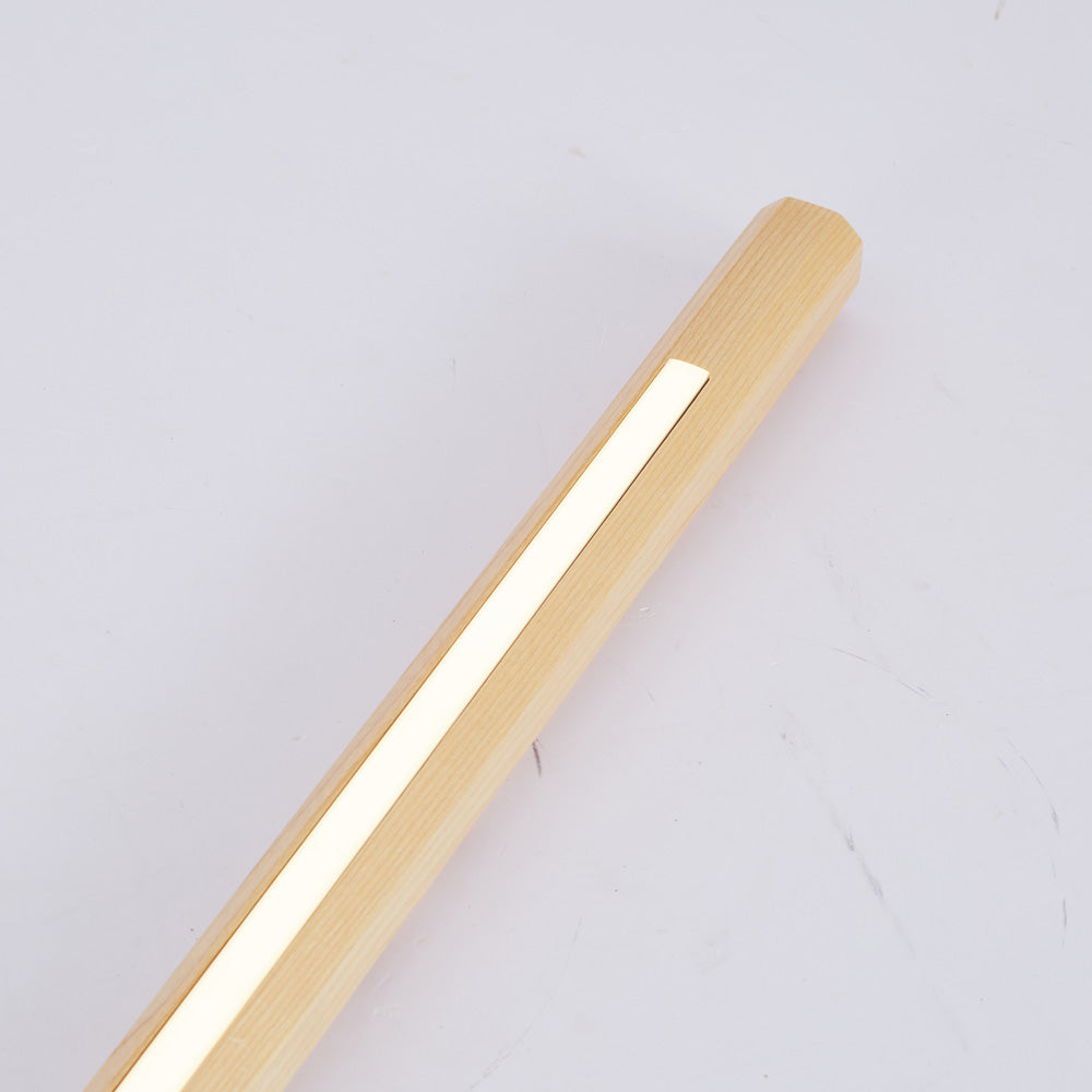Ozawa Minimalist Linear Floor Lamp, Wood/Acrylic, Living Room - Neutral Decor