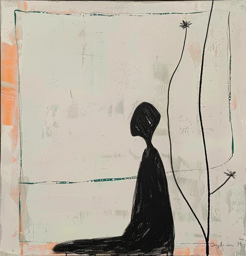 Wall Art Minimalist Textured Figurative - Neutralighting