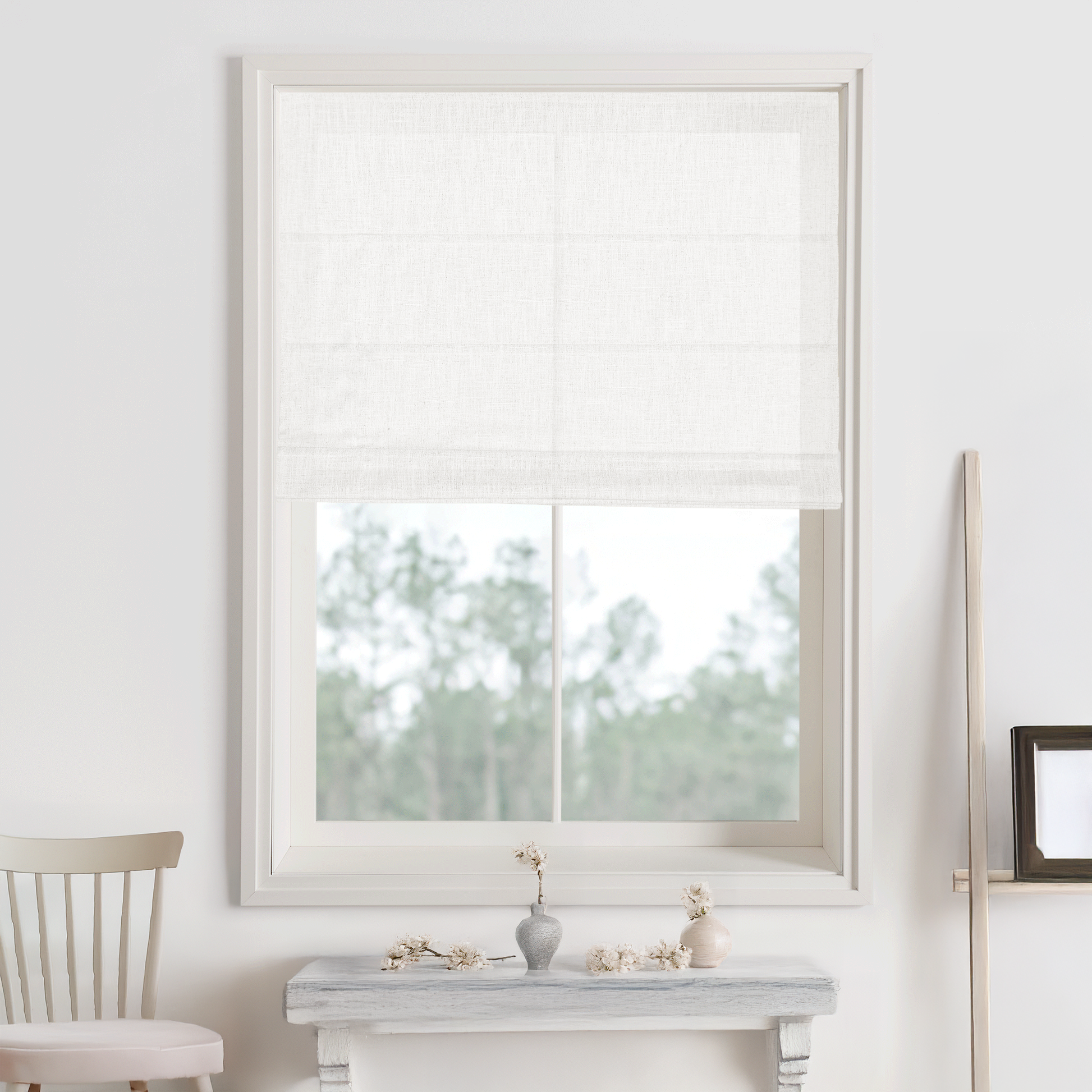 Bella Cotton Roman Shades & Blinds-Neutral Decor
