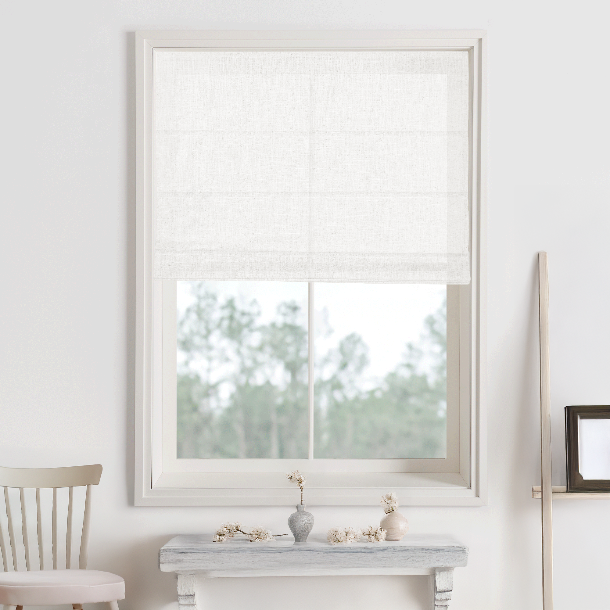 Bella Cotton Roman Shades & Blinds-Neutral Decor