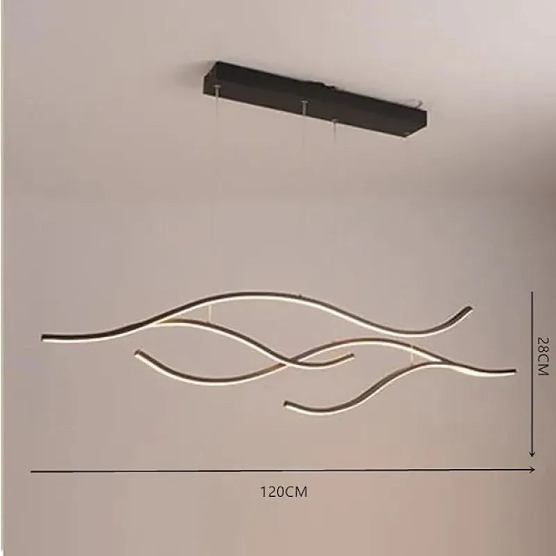 Arisha Pendant Light, Multi-Curved, Black/Gold - Neutral Decor