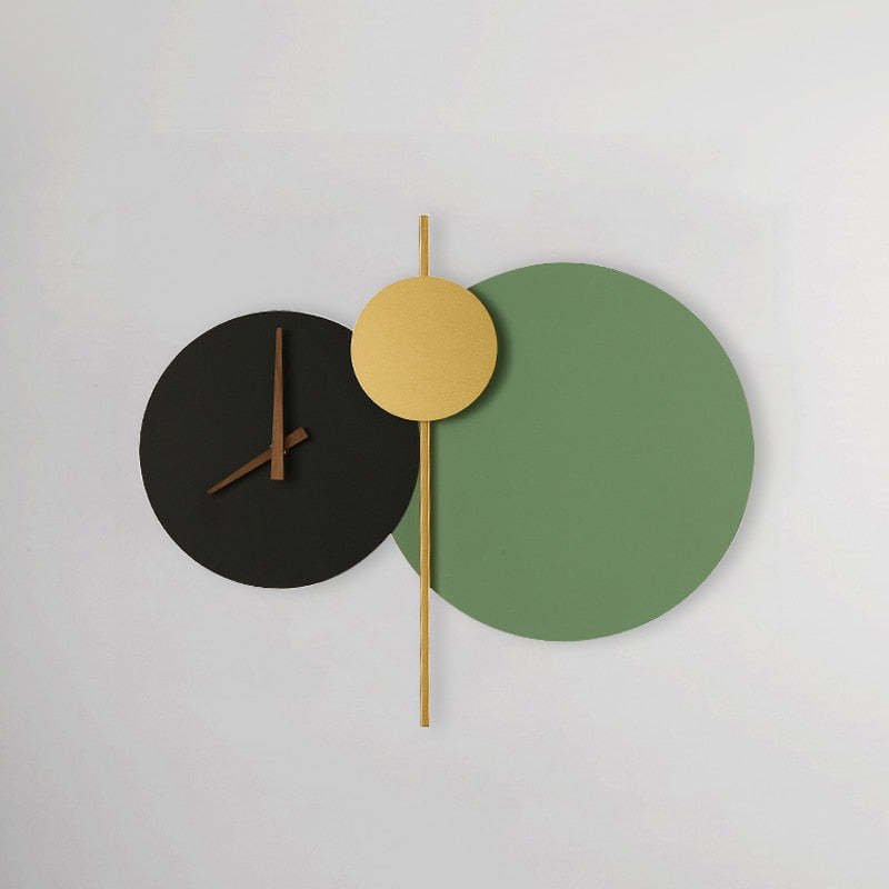 Arisha Modern Clock Metal Painted Wall Light LED Light Bedroom - Neutral Decor