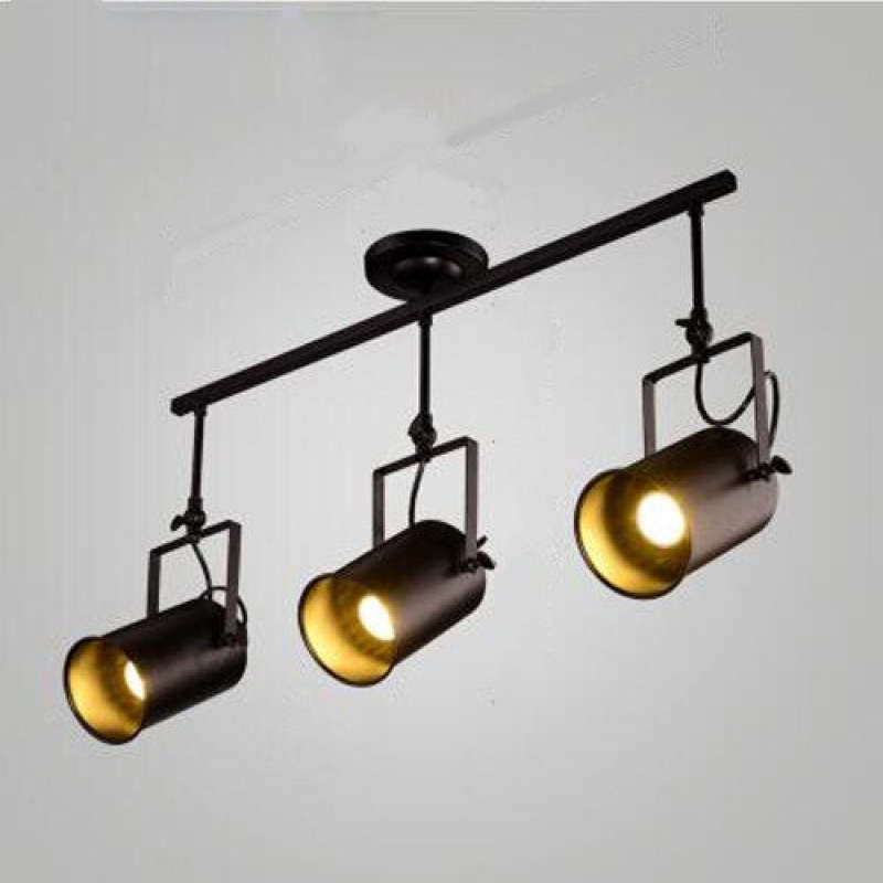 Silva Vintage Adjustable Semi-Flush Mount Ceiling Light, Black - Neutral Decor