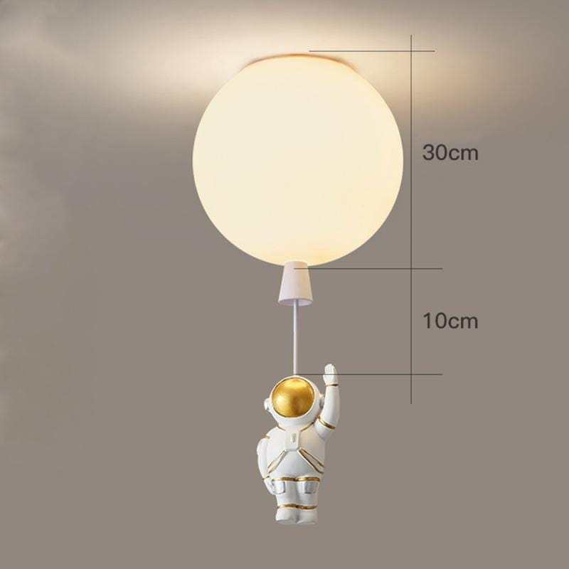 Aria Astronaut Balloon Flush Mount Ceiling Light, L 20/25/30/35cm - Neutral Decor