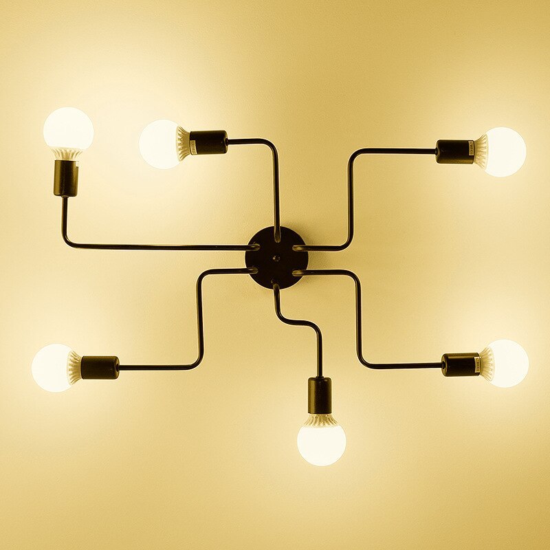 Arisha Vintage Modern Minimalist Industrial Metal Black Ceiling Lamp - Neutral Decor